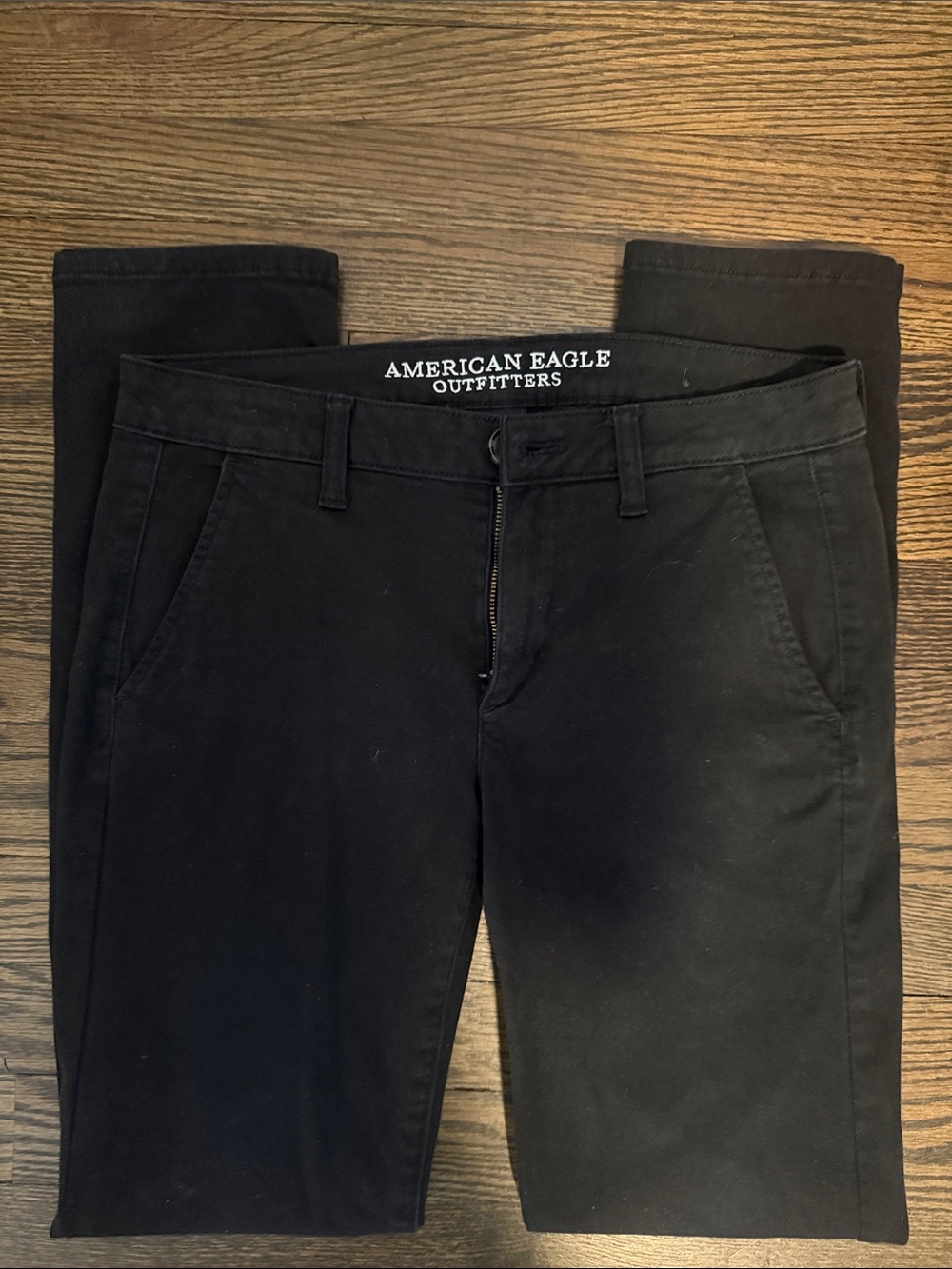 American Eagle Outfitters Black Straight Chinos